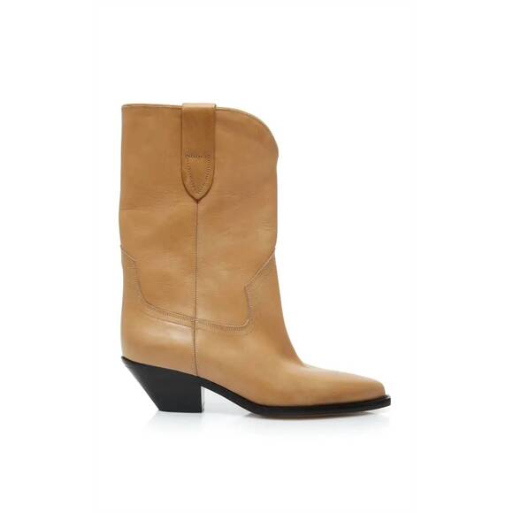 NEW ISABEL MARANT women's dahope leather boots in natural